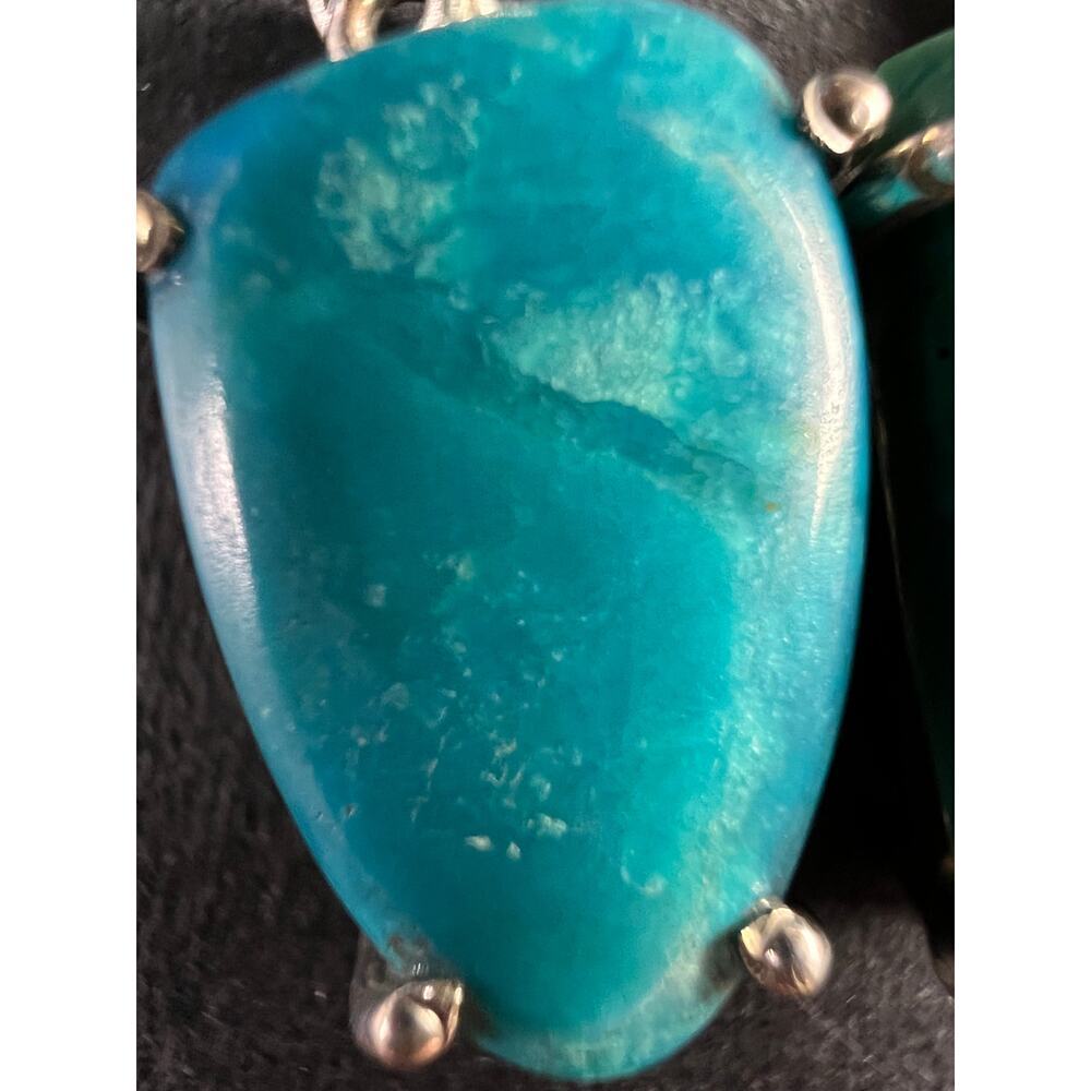 New Peruvian Opalina Sterling Silver Dangle Earri… - image 8